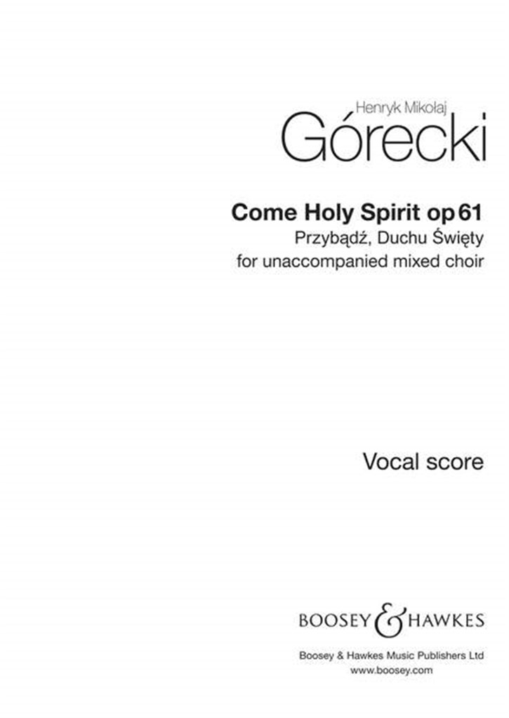 Come, Holy Spirit Op. 61